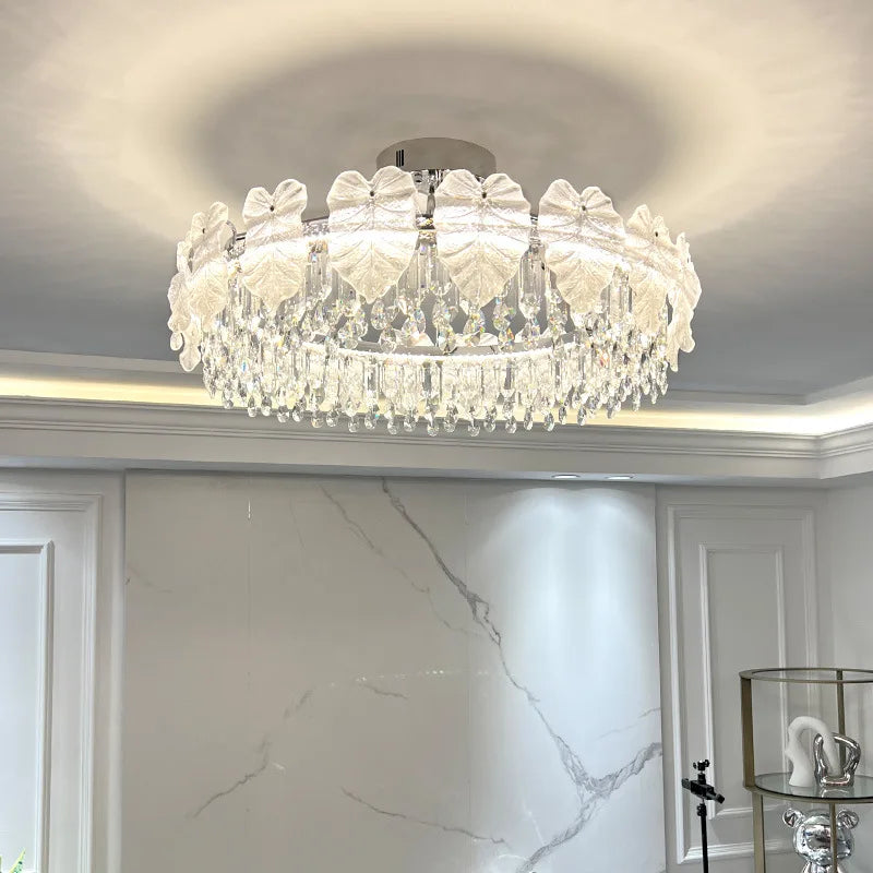 Afralia™ Crystal LED Ceiling Light: Luxe European Design for Living Room & Bedroom