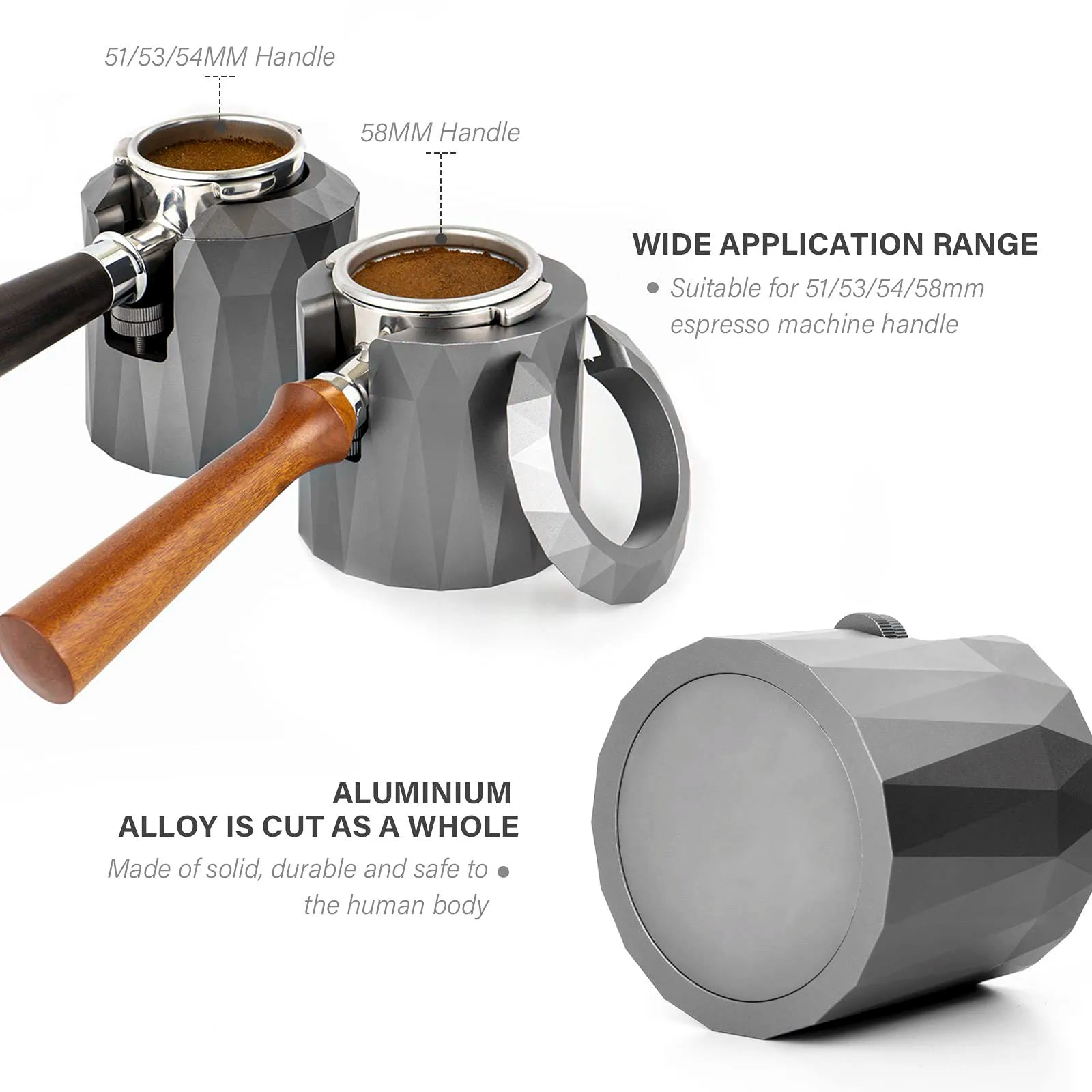 Afralia™ Espresso Portafilter Holder & Tamper Stand with Adjustable Knob