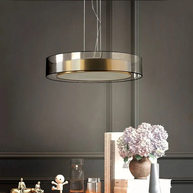 Afralia™ Industrial Style Copper Pendant Light for Living Room and Bedroom