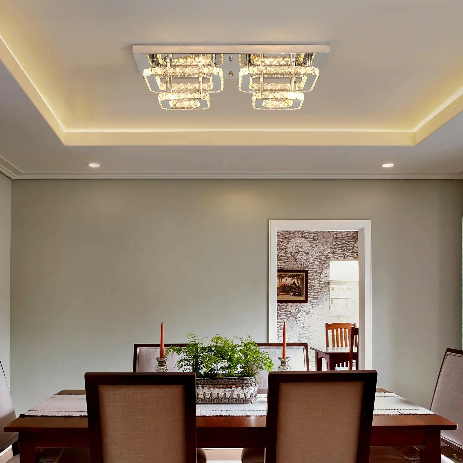 Afralia™ Crystal Ceiling Chandelier: Luxury LED Pendant Lighting for Modern Living Room Decor