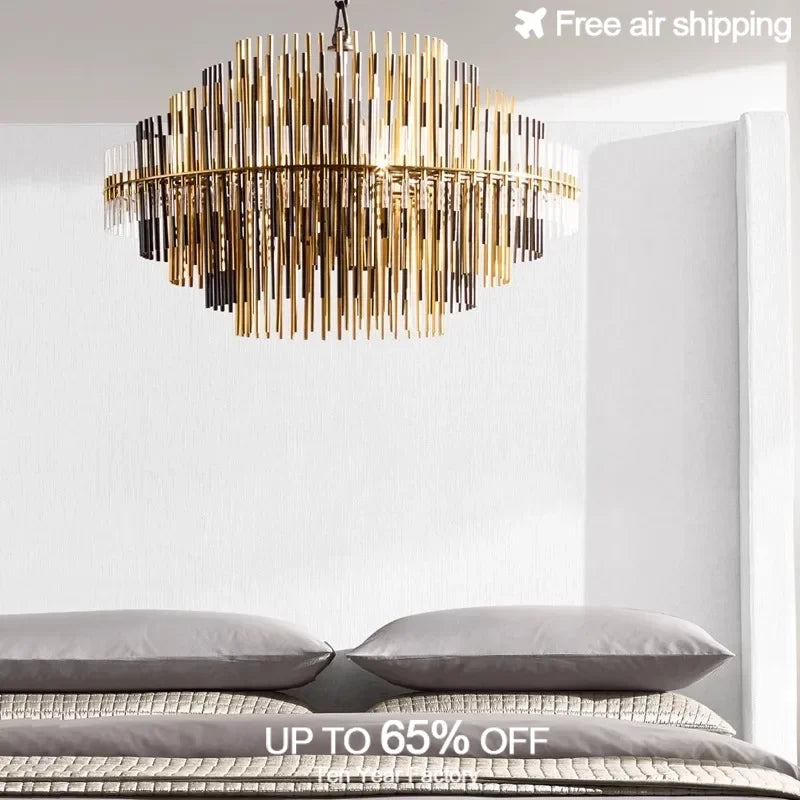 Afralia™ Copper & Glass LED Chandelier: Modern Art Deco Luxury Ceiling Lighting