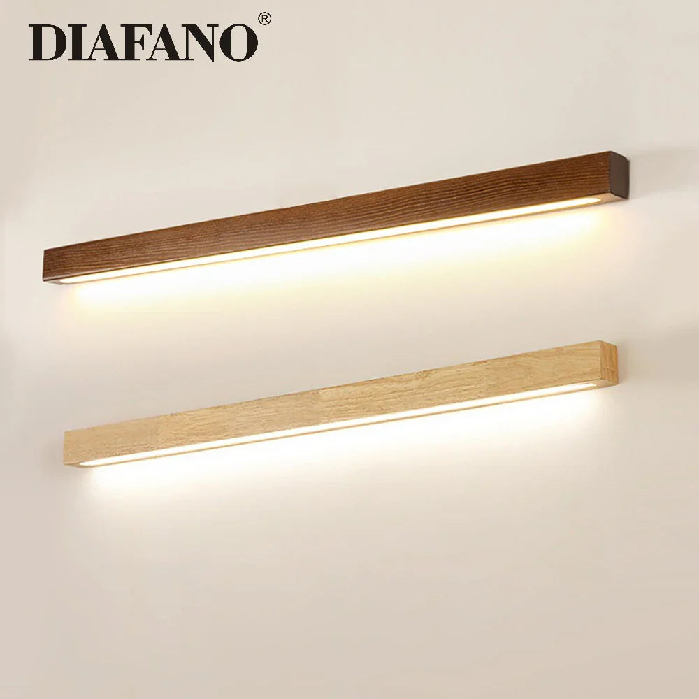 Afralia™ Wooden LED Tricolor Wall Lights for Living Bedroom Study Hotel