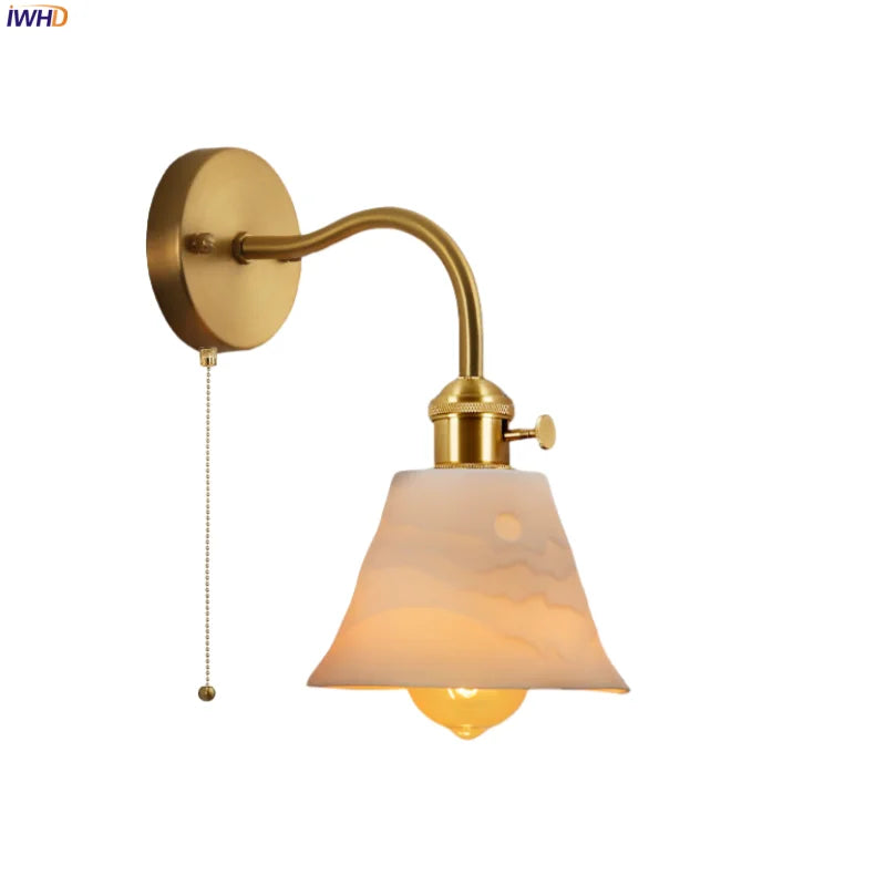 Afralia™ Ceramic LED Wall Sconce - Vintage White, Nordic Minimalism