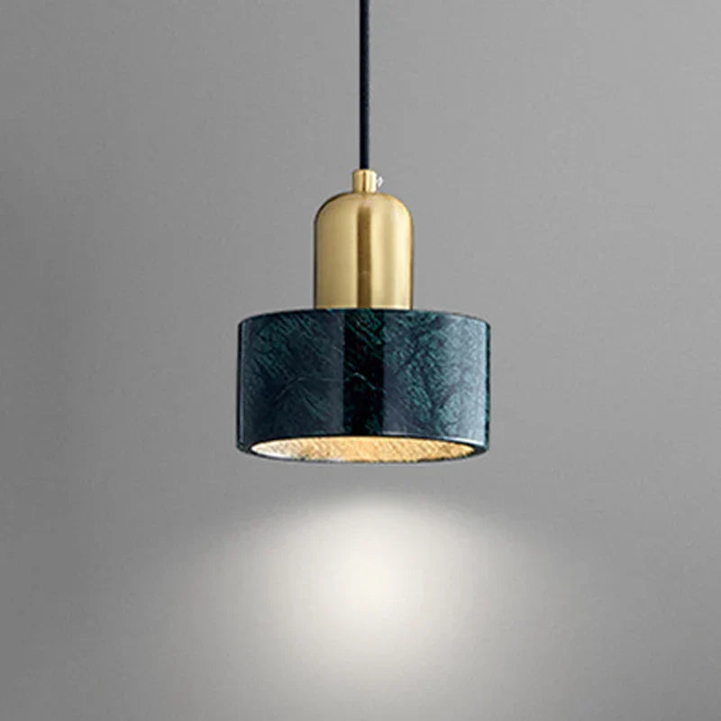Afralia™ Green Marble Pendant Light: Luxury Hanging Lamp for Dining Room, Bedside, Hotel.