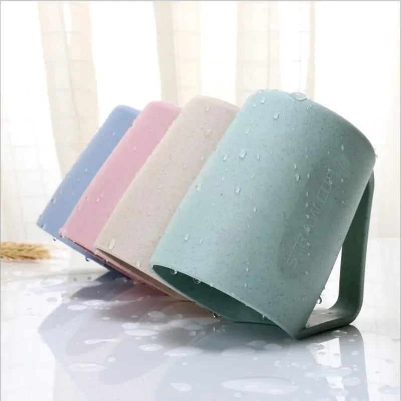 Afralia™ Wheat Straw Kettle Set with Color Cups - Lightweight Reusable Drinking Mugs