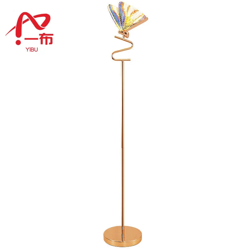 Afralia™ Butterfly LED Floor Lamp Indoor Living Room Acrylic Standing Lighting Home Bedroom Art
