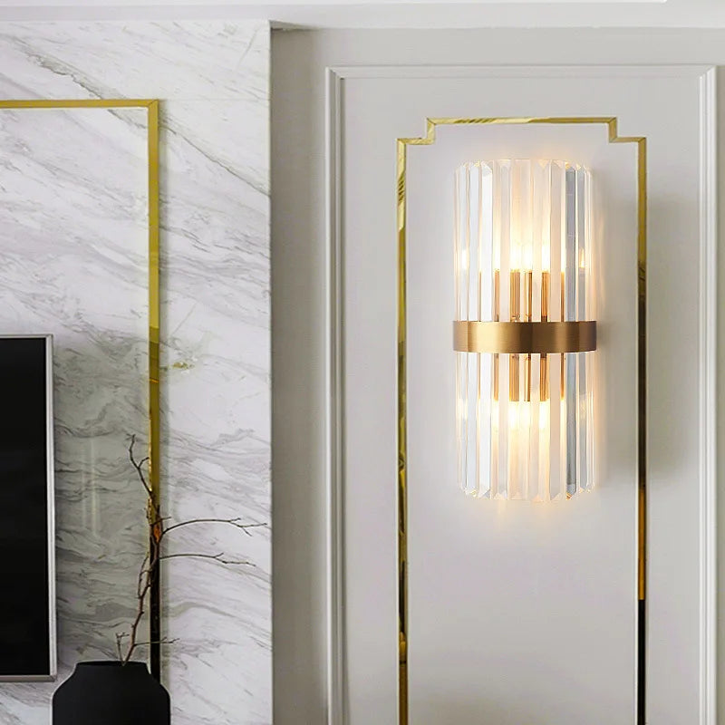 Afralia™ Crystal Wall Lamp: Modern Luxury for Living Room, Bedroom, and Aisle