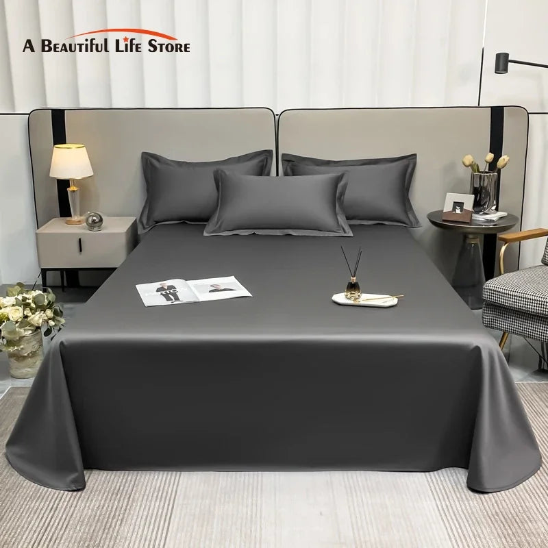 Afralia™ Premium Egyptian Cotton Flat Sheet in Various Sizes & Colors