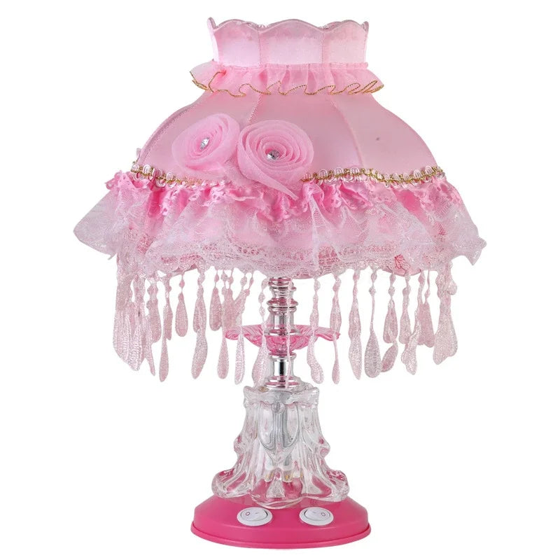 Afralia™ Nordic Pink Retro Table Lamp for Children's Bedroom - Princess Room Decor