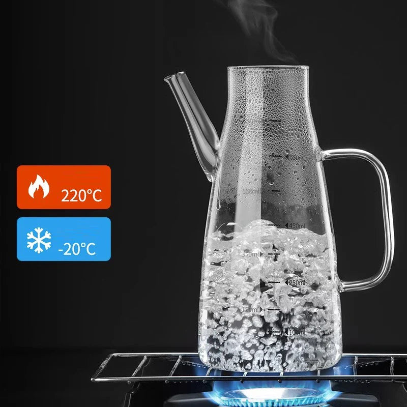 Afralia™ Glass Oil Pot High Capacity Pour Vinegar Tank Kitchen Tools