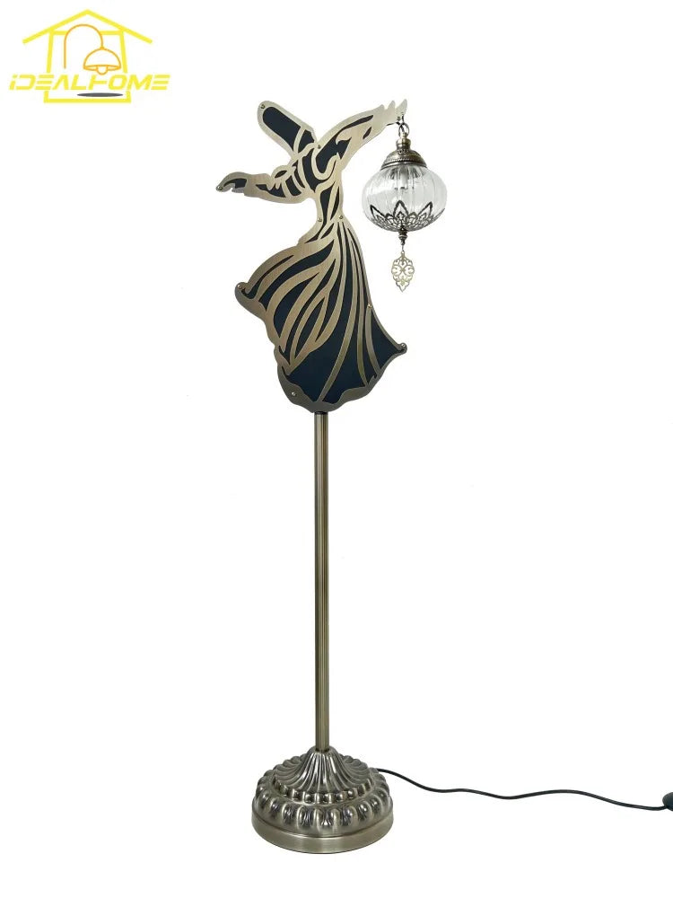 Afralia™ Exotic Monk Dancer LED Floor Lamp for Bedroom Living Room Zen Decor
