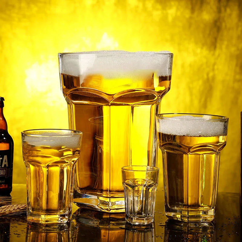 Afralia™ Large Glass Beer Mug | Creative Transparent Glass Cup | Home Decor Gift