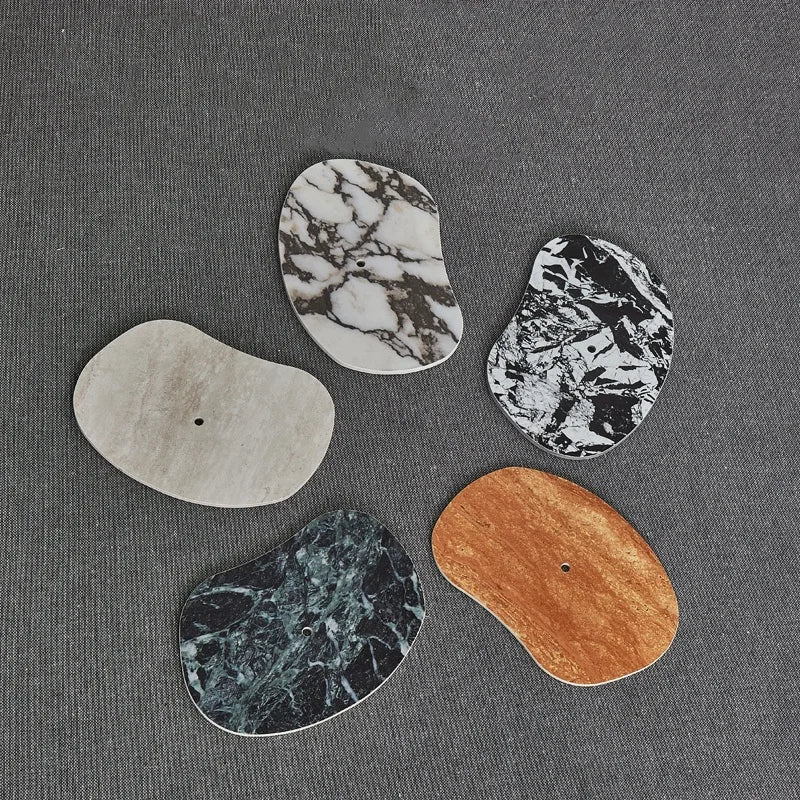 Afralia™ Green Marble Stone LED Wall Sconce Lighting for Bedroom and Hallway