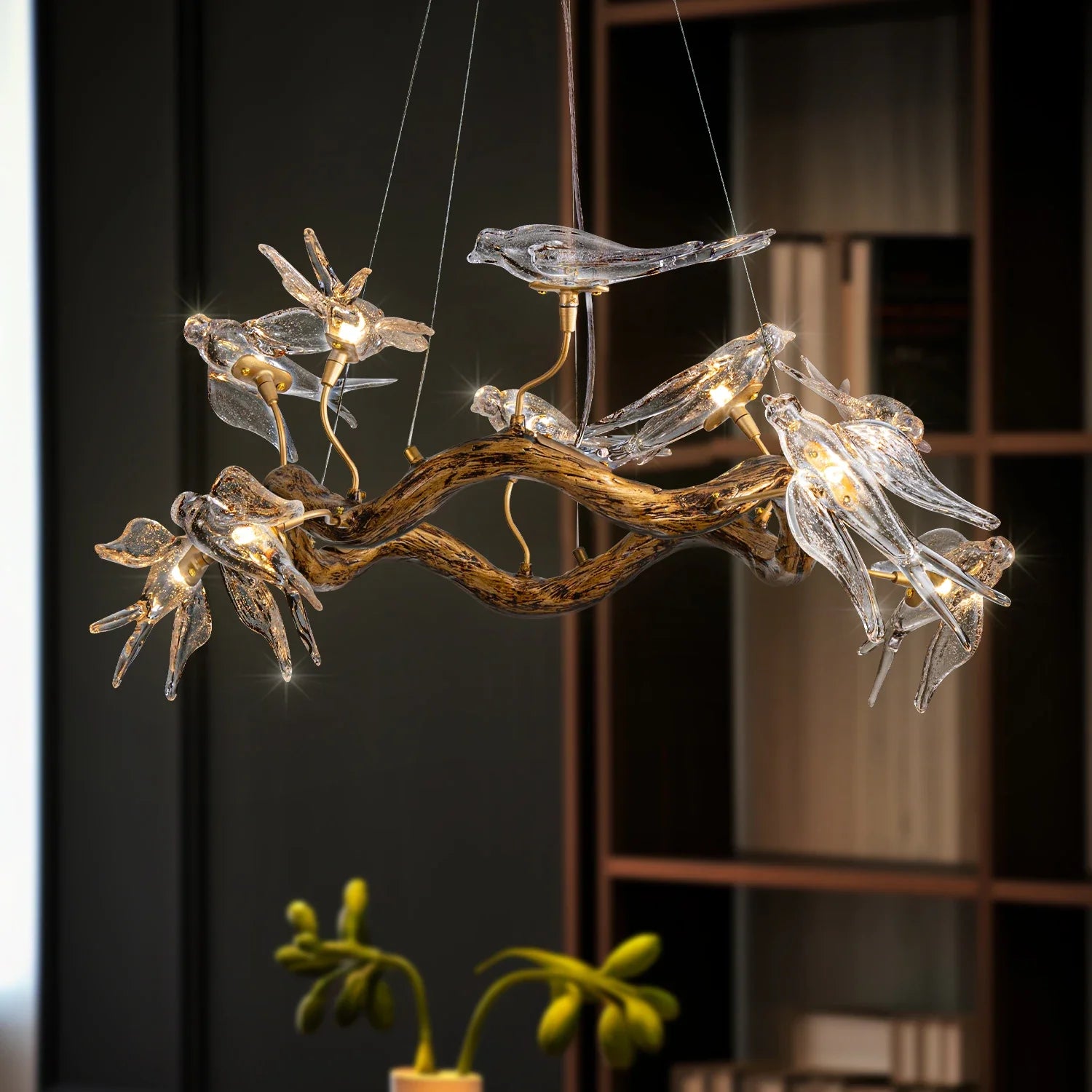 Afralia™ Swallow Branch Chandelier: Luxury Dining Room Living Room Designer Pendant Lamp