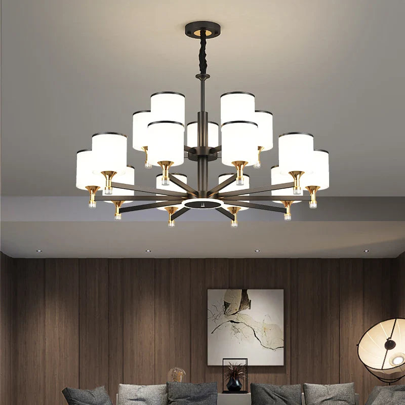 Afralia™ Glass Chandelier: Nordic Modern LED Hanging Light for Living Room and Bedroom