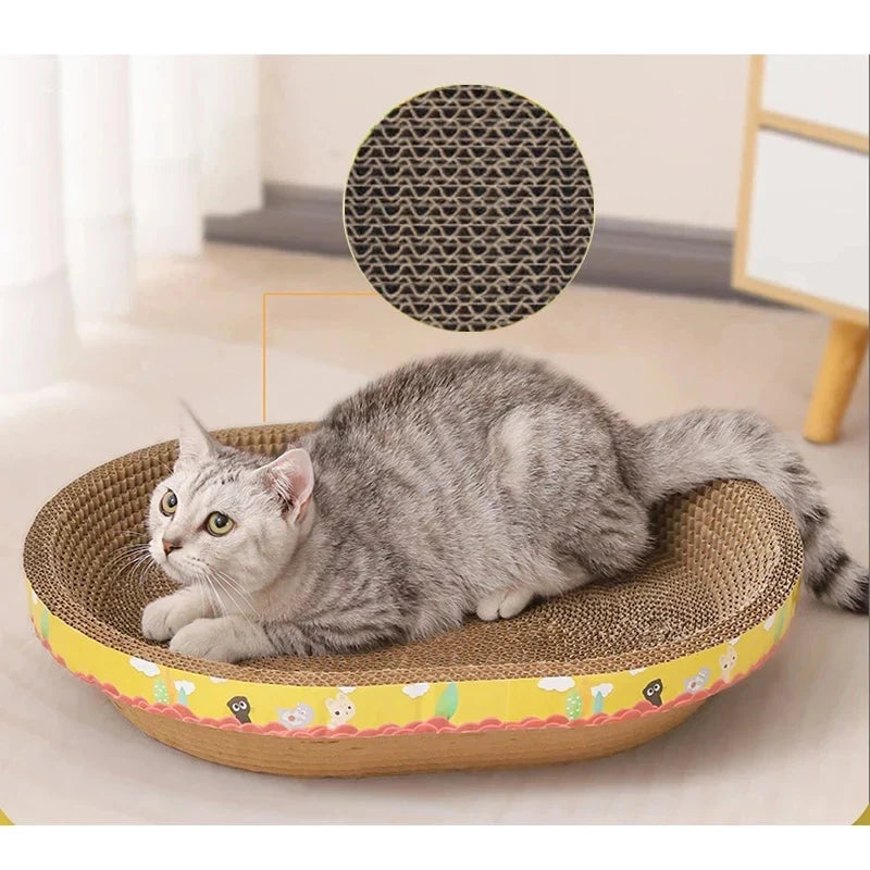 Afralia™ Cat Scratch Lounge Bed & Training Toy - Cat Scratcher Board for Sharpening Nails