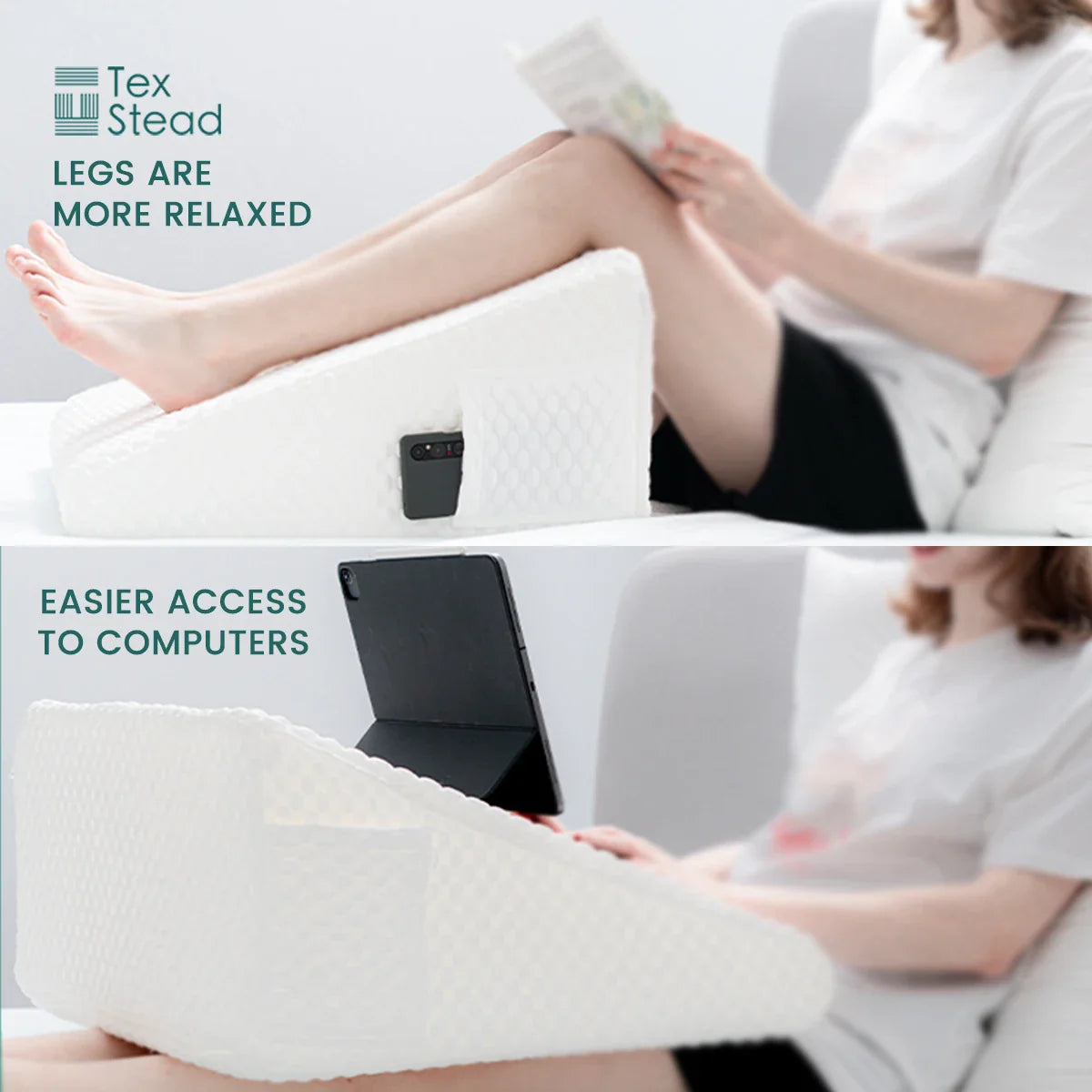 Afralia™ Sleep Support Wedge Pillow - Triangle Air Layer Memory Foam Bed Wedge