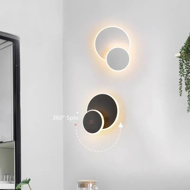 Afralia™ Rotatable Wall Lamp: Modern Minimalist Bedroom Sconce for Living Room, Aisle, Hotel