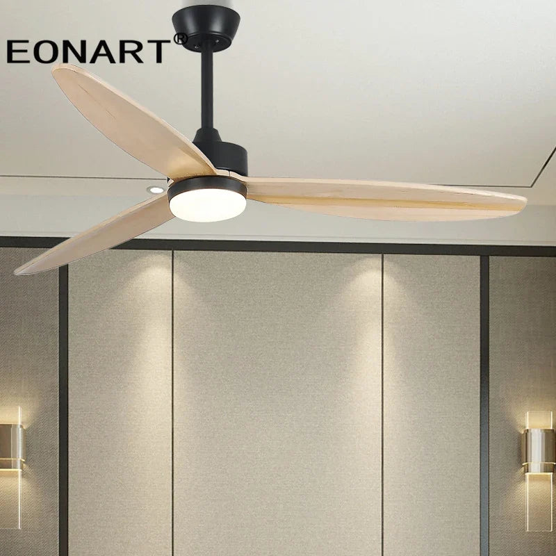 Afralia™ 60" Modern DC Ceiling Fan with LED Light and Remote Control