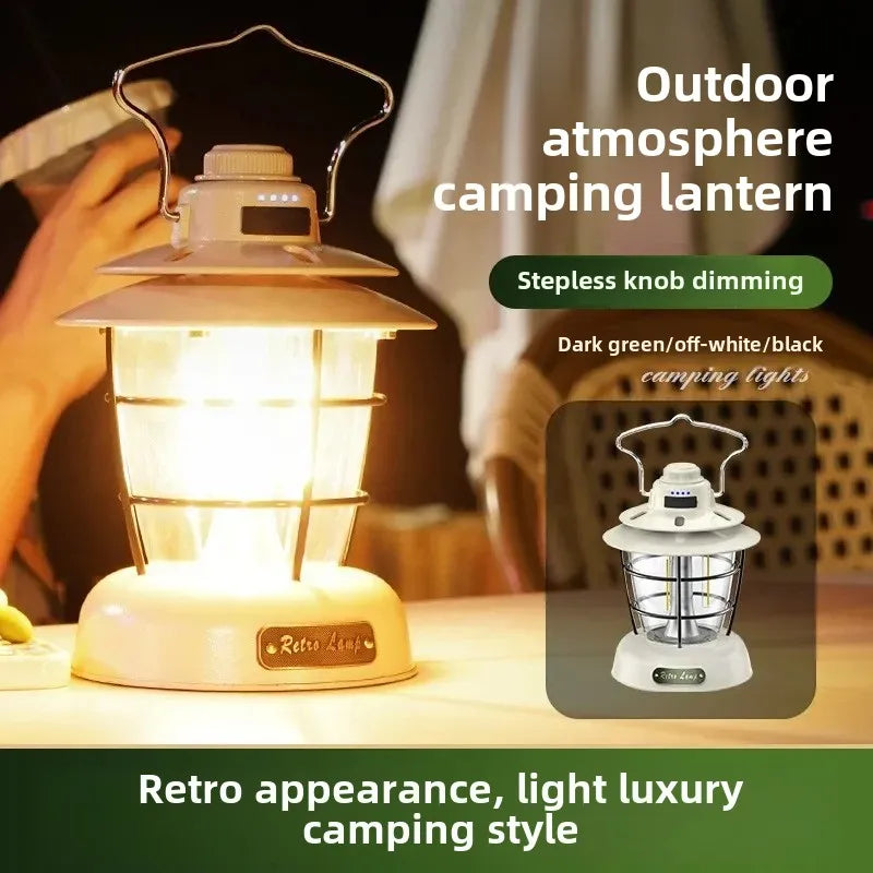 Afralia™ Vintage LED Lantern: Portable for Camping, Hiking, Emergency