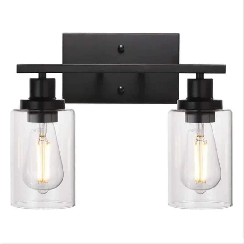 Afralia™ Vintage Industrial Wall Sconce Light with Clear Glass Shade for Living Room & Kitchen