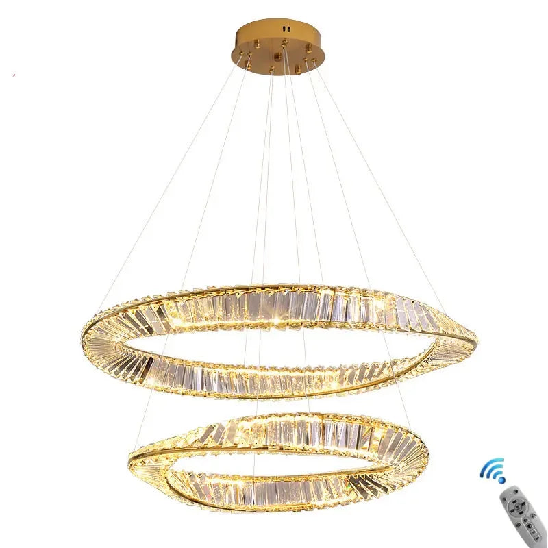 Afralia™ Crystal LED Chandelier for Home Dining Room Kitchen Gold Lustres