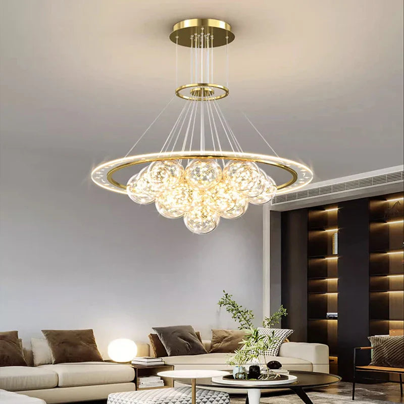 Afralia™ Modern LED Pendant Light Chandeliers for Living Room & Dining Room