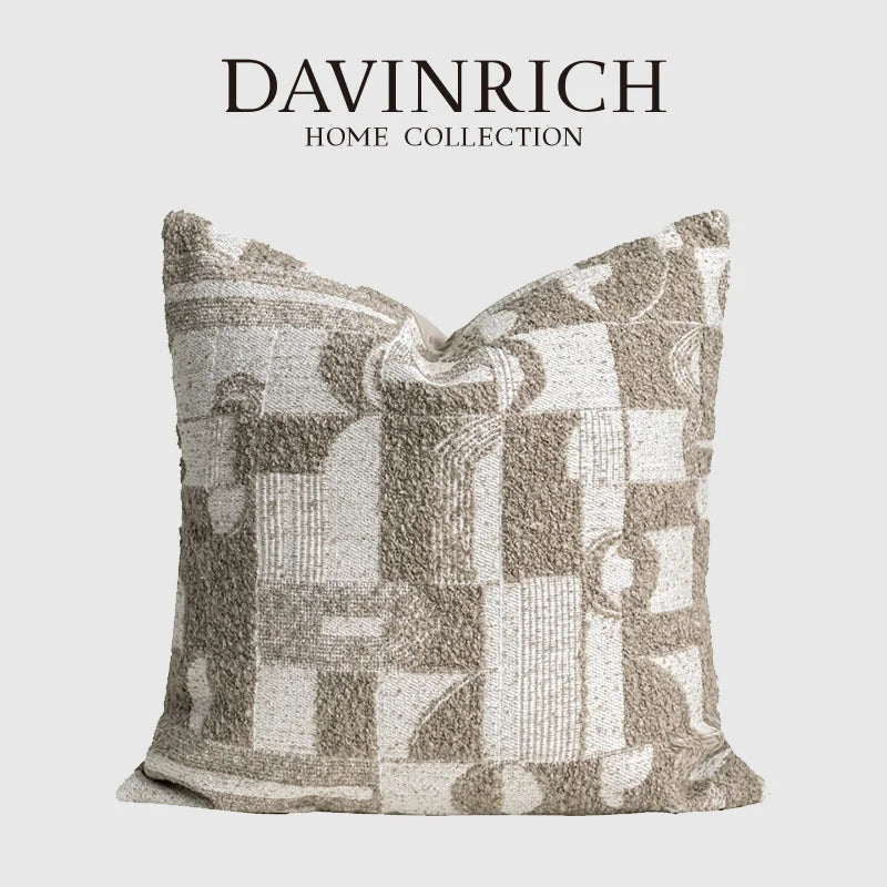 Afralia™ Woven Jacquard Geometry Throw Pillow Cover 50x50cm