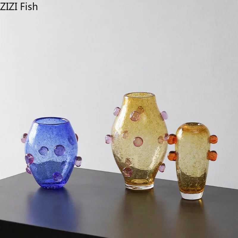 Afralia™ Creative Bubble Glass Vase Hydroponics Desk Decoration Artificial Flowers Room Decor