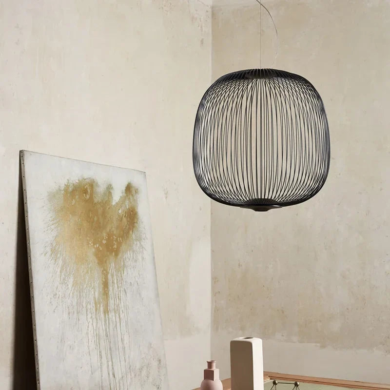 Afralia™ Industrial Birdcage Iron Table Lamp for Bar, Restaurant, Hotel - LED Lighting