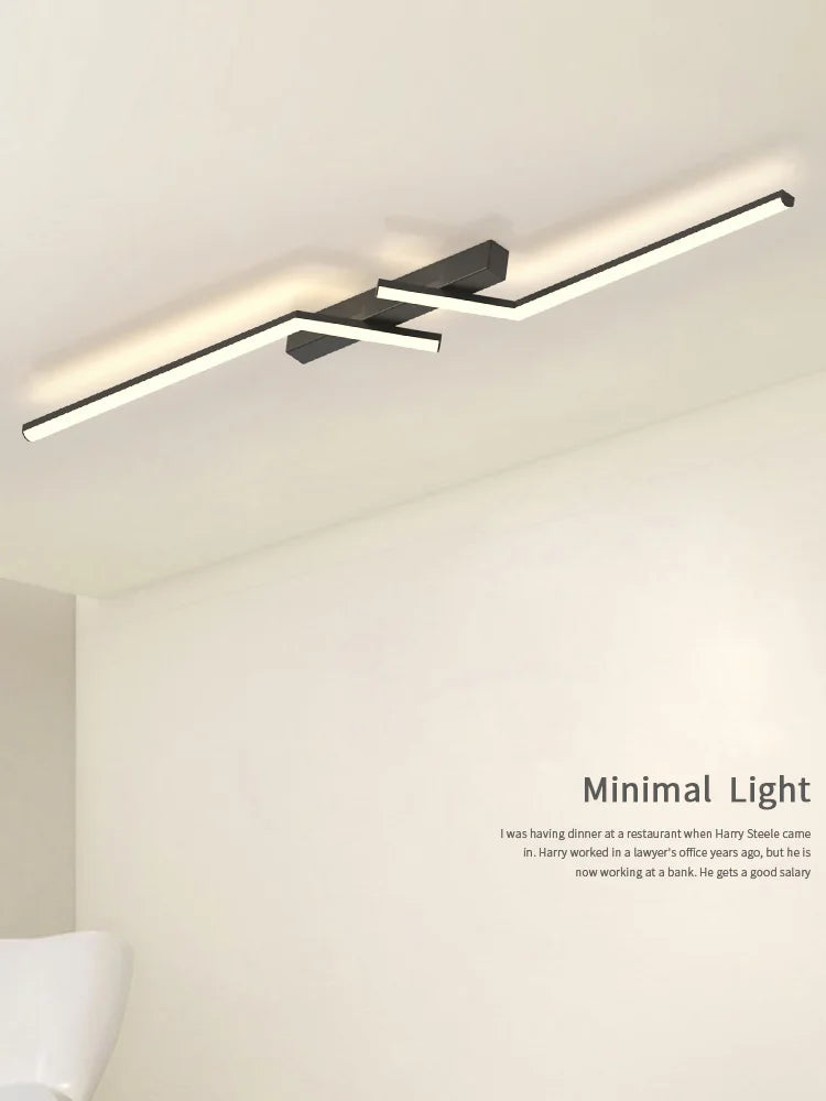 Afralia™ LED Strip Ceiling Lights: Modern Minimalist Corridor & Balcony Lighting