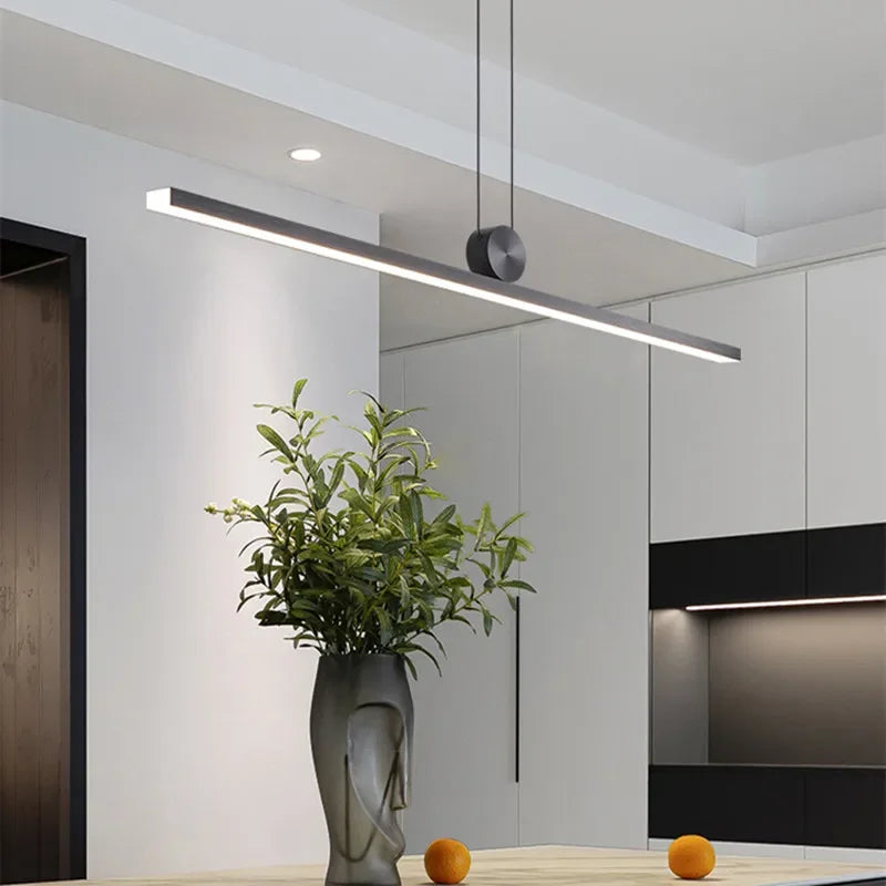 Afralia™ Dimmable LED Ceiling Chandelier: Modern Minimalist Lighting for Home and Office
