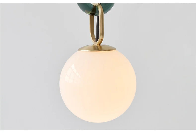 Afralia™ Glass Chain Chandelier LED Pendant Light for Living Room and Bedroom