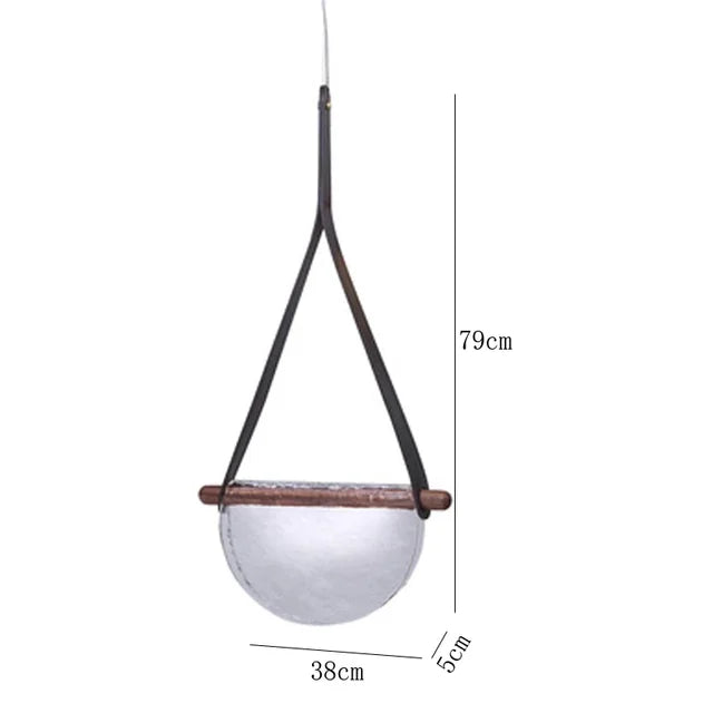 Afralia™ Handmade Glass Pendant Lamp for Room, Bedside, Model Room, Restaurant