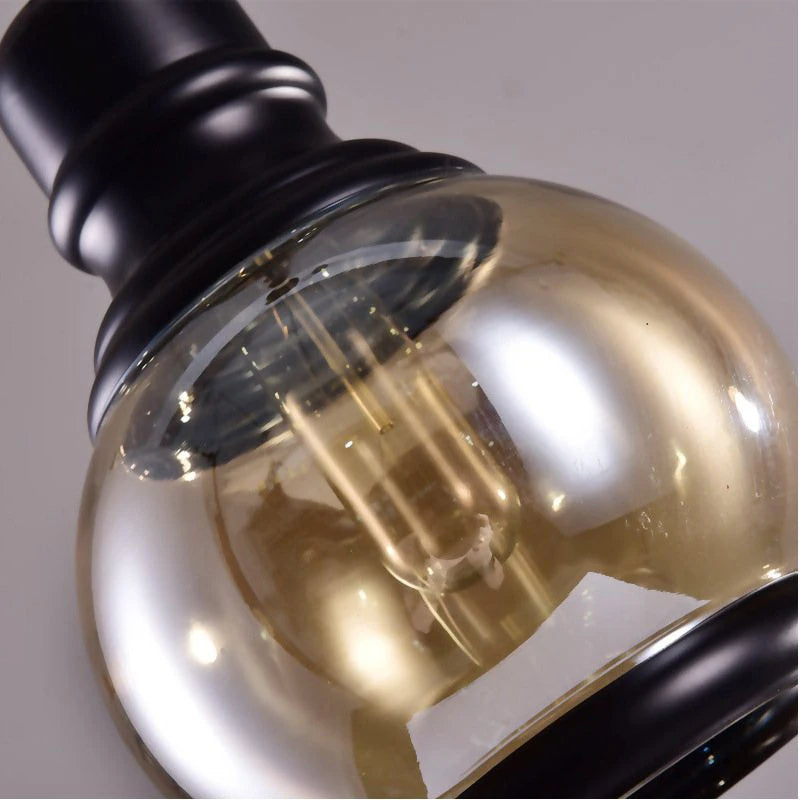 Afralia™ Loft Industrial Chain Pendant Lights Vintage Edison Dinning Room Lamps Glass Shades
