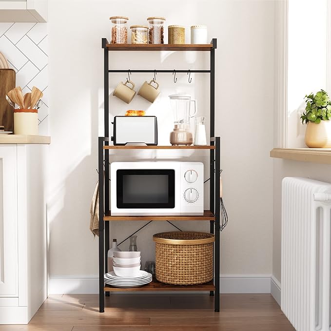 Multifunctional 4-Tier Kitchen Bakers Rack