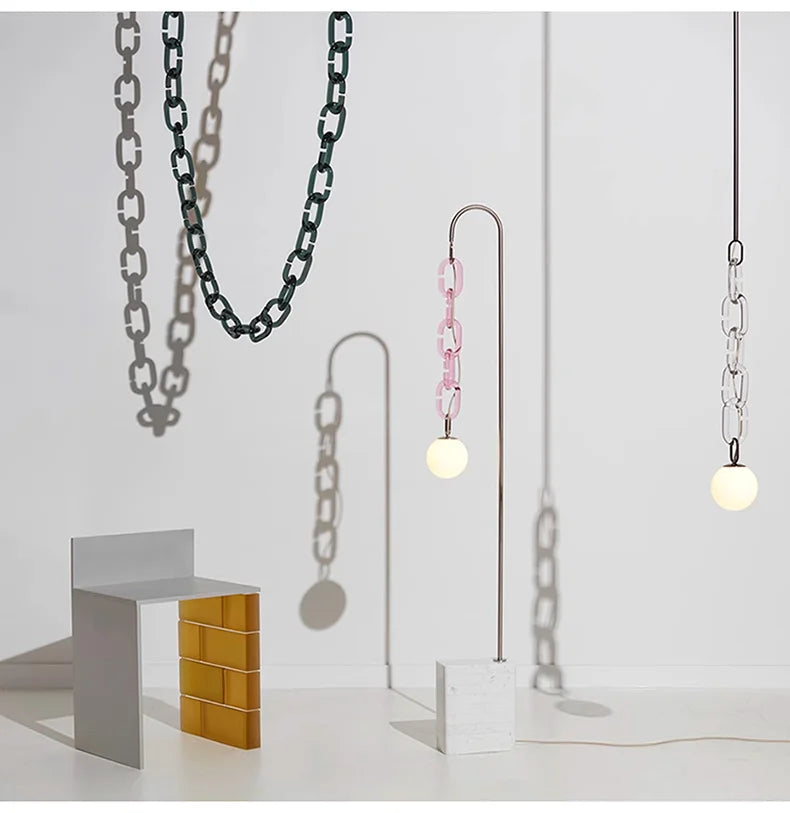 Afralia™ Glass Chain Chandelier LED Pendant Light for Living Room and Bedroom