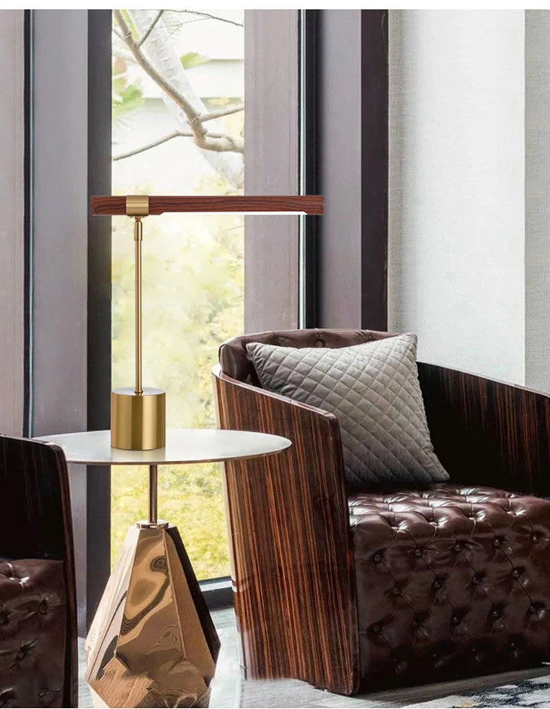 Afralia™ Modern LED Wood Table Lamp for Living Room, Bedroom, Study Desk