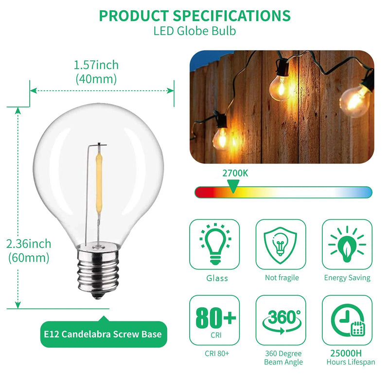 Afralia™ LED G40 E12 Bulbs for Outdoor Garden Decor