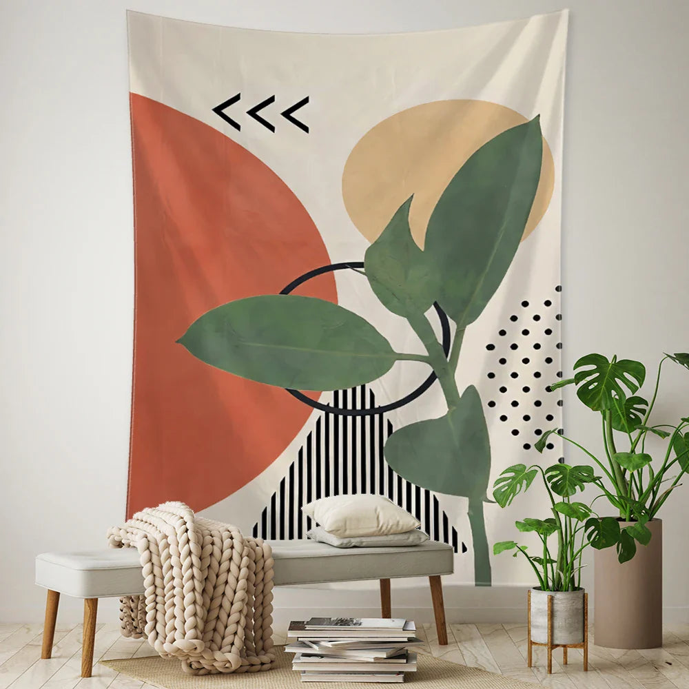 Moon Illustration Tapestry Wall Hanging Afrocentric Boho Hippie Home Decor by Afralia™