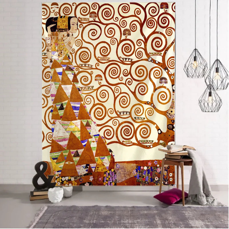 Afralia™ Psychedelic Tree of Life Tapestry Wall Hanging - Hippie Bohemian Home Art Decor