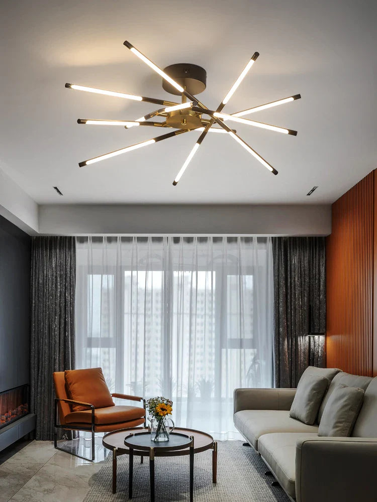 Afralia™ Modern Gold Ceiling LED Chandelier for Living, Dining, Bedroom, Kitchen, Loft Tables