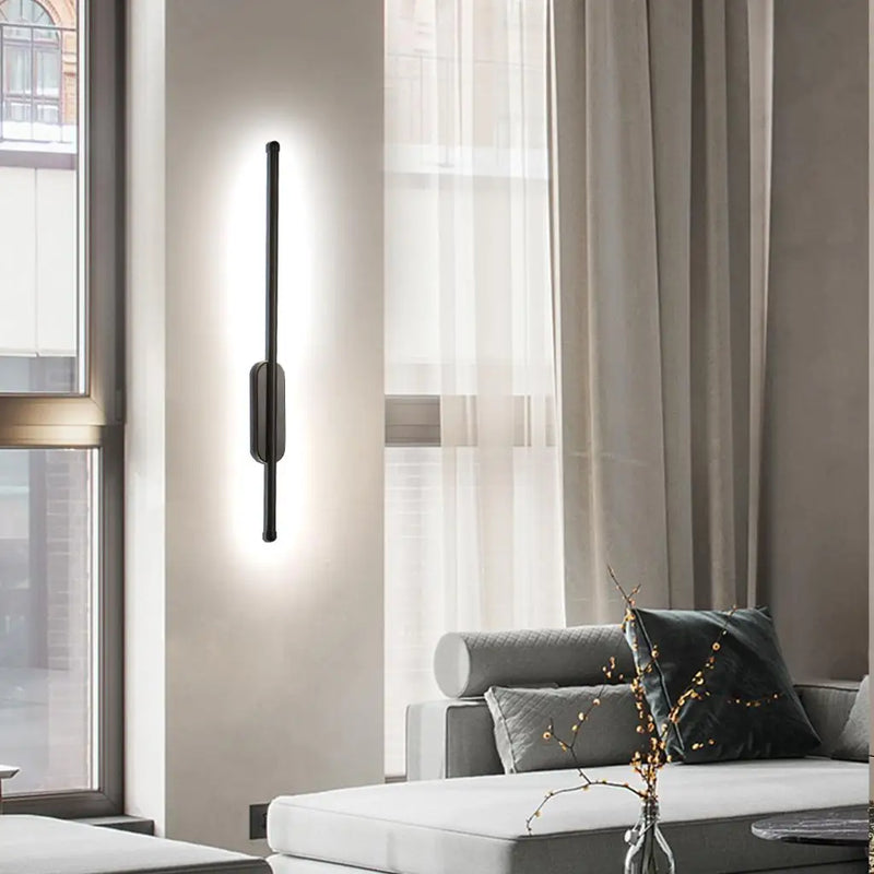 Afralia™ Black LED Wall Sconce Minimalist Home Decor Light Fixture