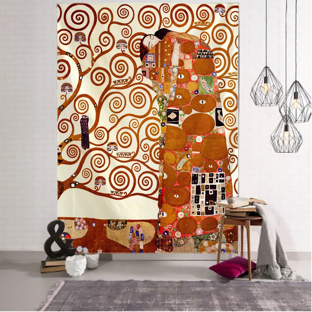 Afralia™ Psychedelic Tree of Life Tapestry Wall Hanging - Hippie Bohemian Home Art Decor