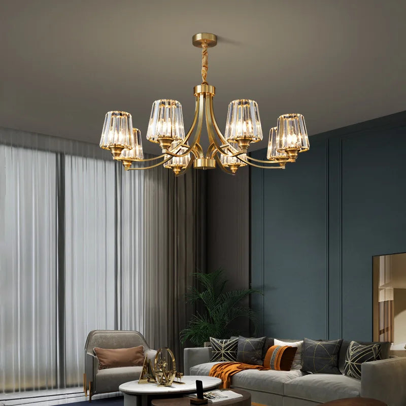 Afralia™ Luxury Postmodern Crystal Chandelier for Living Room, Bedroom, Dining Room