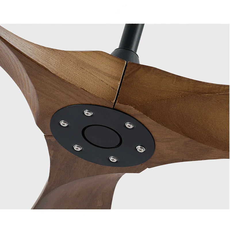 Afralia™ 60" Industrial Vintage Wood Ceiling Fan with Light & Remote Control