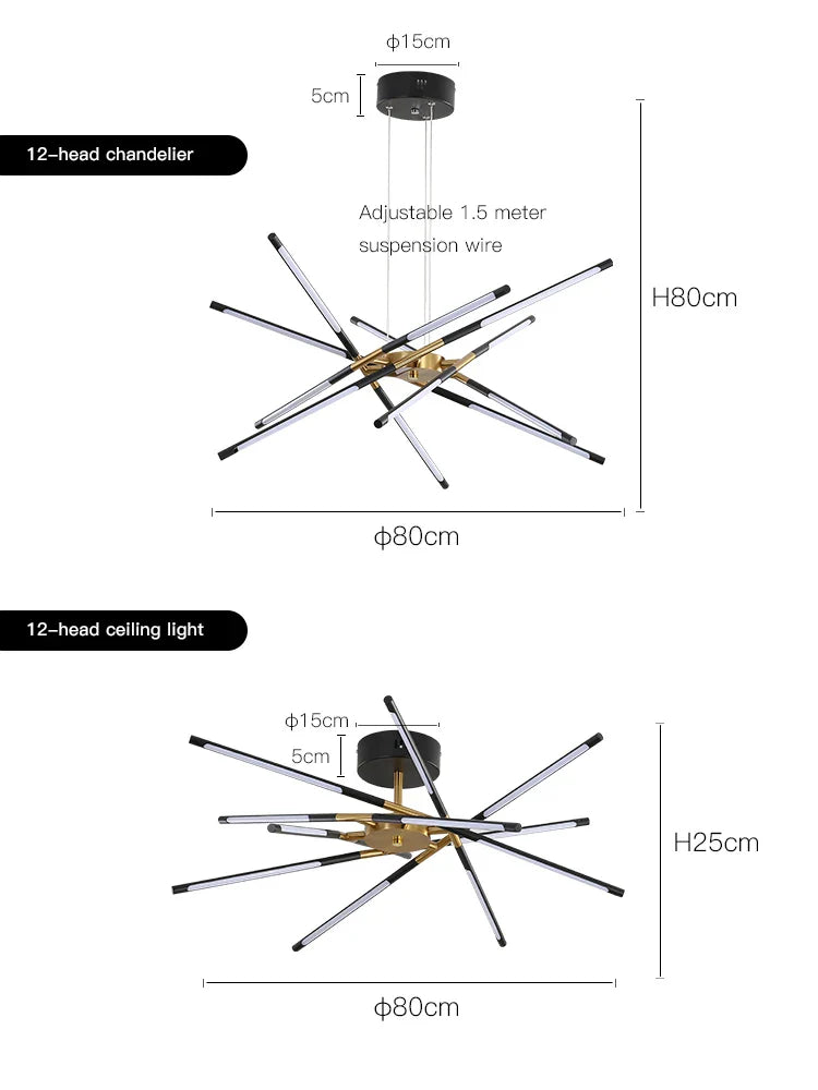 Afralia™ Modern Gold Ceiling LED Chandelier for Living, Dining, Bedroom, Kitchen, Loft Tables