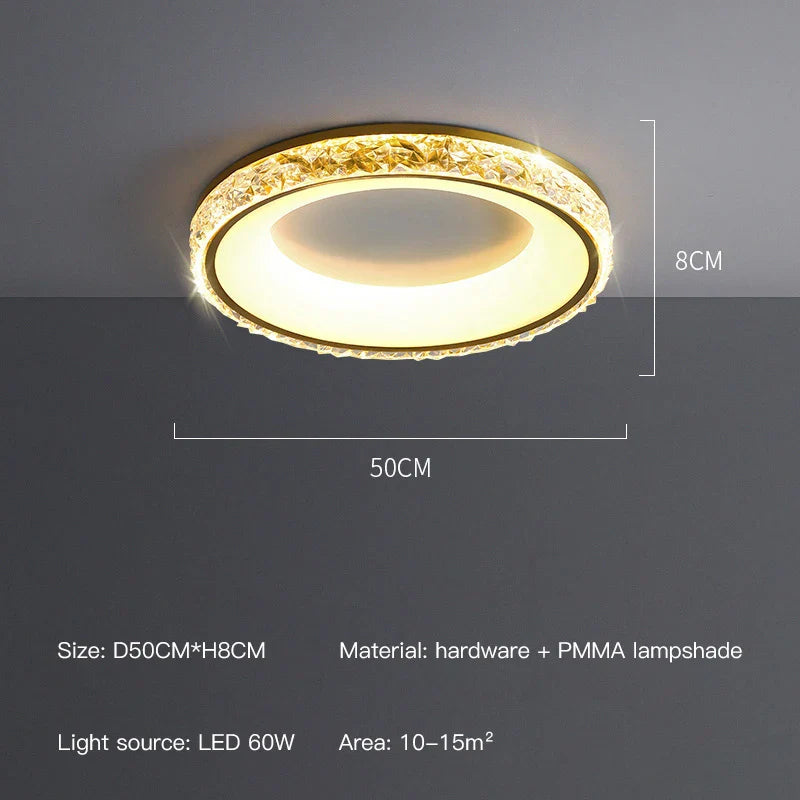 Afralia™ LED Round Ceiling Light with Remote Control for Bedroom Living Room