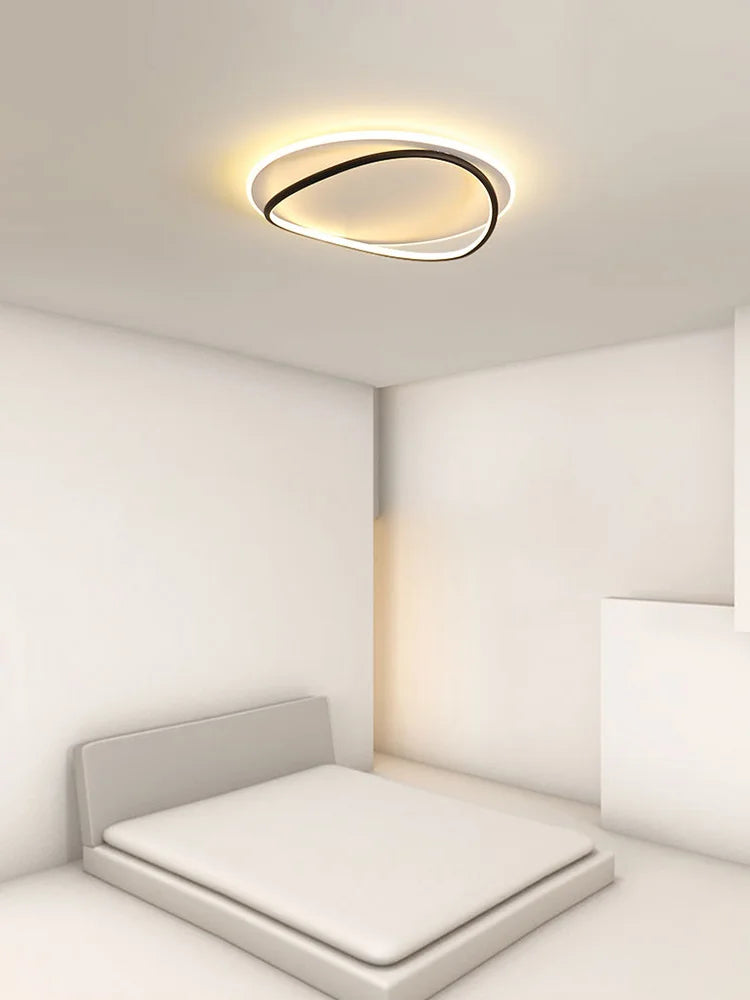 Afralia™ Round Master Bedroom Lamp | Nordic LED Ceiling Light for Modern Living Rooms