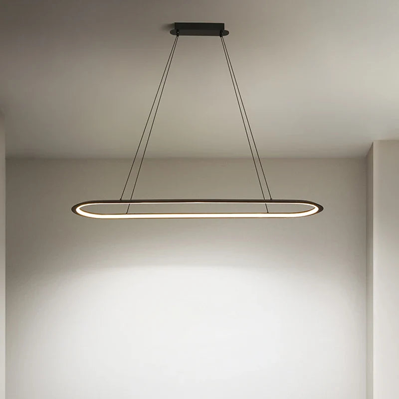 Nordic Oval Ceiling Chandelier for Kitchen Island Bar by Afralia™